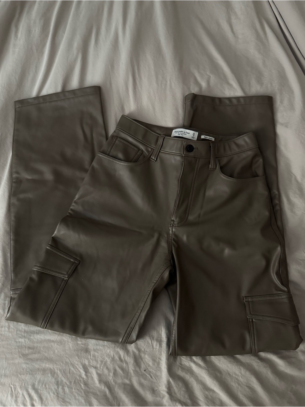 Abercrombie & Fitch Faux Leather Cargo Pants